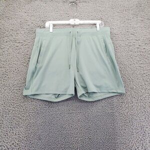 Yogalicious Shorts Womens XL Green Lux Avenue 4-Inch Stretch Drawstring